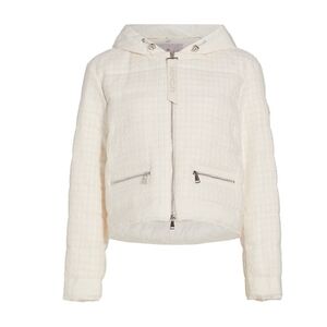 MONCLERWomen's Mainline Remonary Tweed & Down Jacket-White Cream - Sz 3/ML $2025